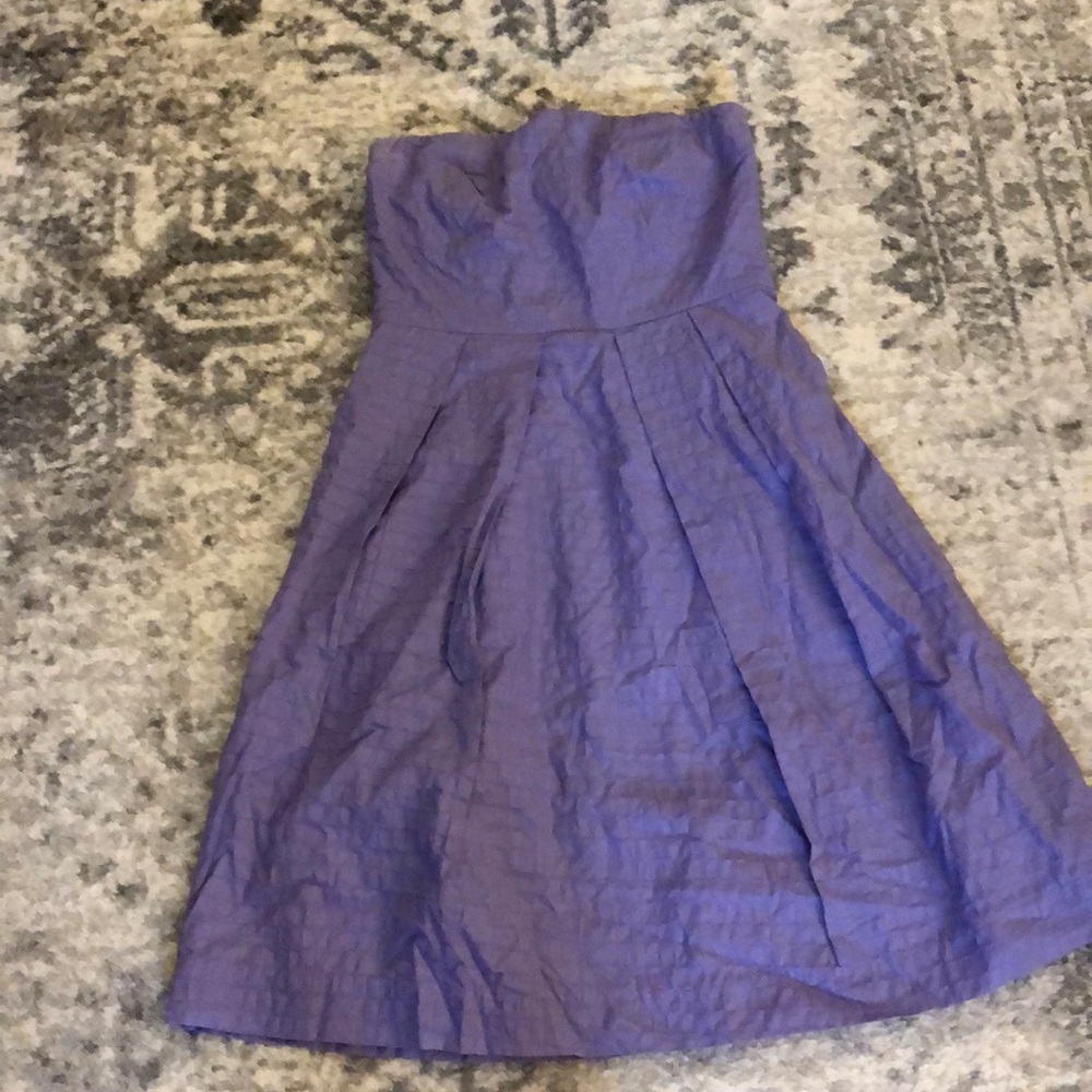 Strapless lavender J-Crew dress